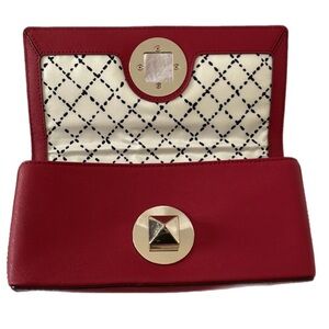 Kate Spade Red Leather Clutch